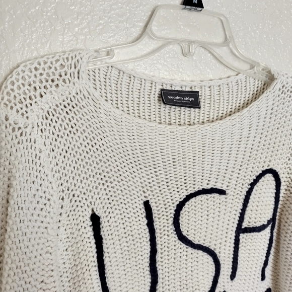 Wooden Ships USA knitted Sweater by Paola Buendia sz S/M - Picture 2 of 9